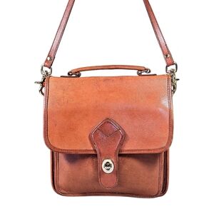 Vintage 90s Wilsons Cognac Leather Crossbody Bag